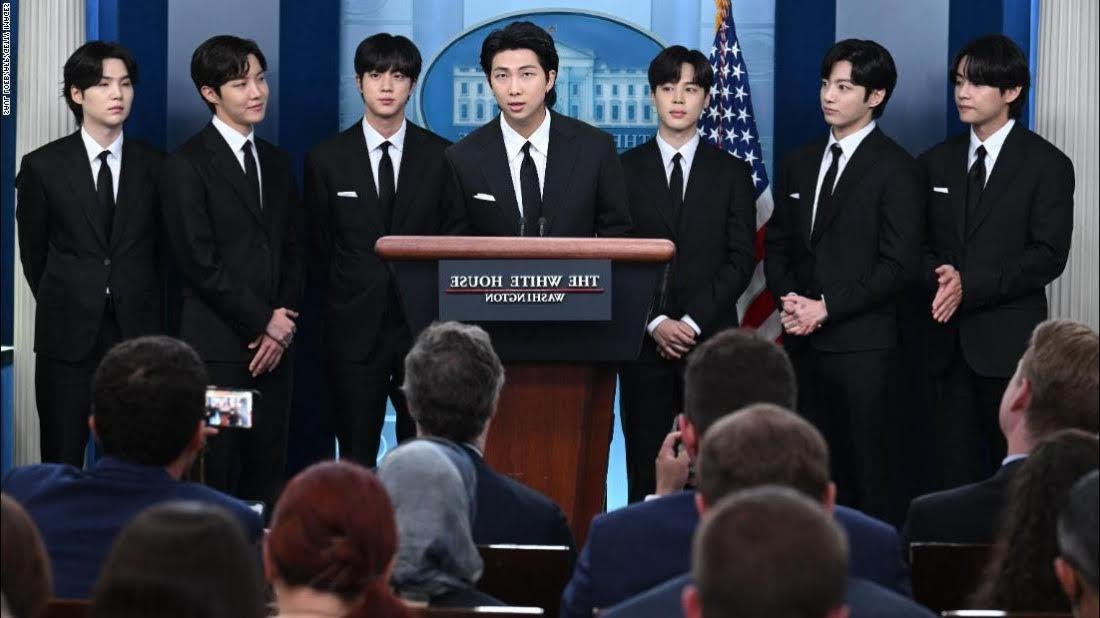 Read more about the article In a White House news conference, BTS speaks out against anti-Asian racism.