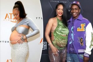 Read more about the article Rihanna is a mommy! The star’s boyfriend A$AP Rocky ‘welcomed their newborn LAST WEEK